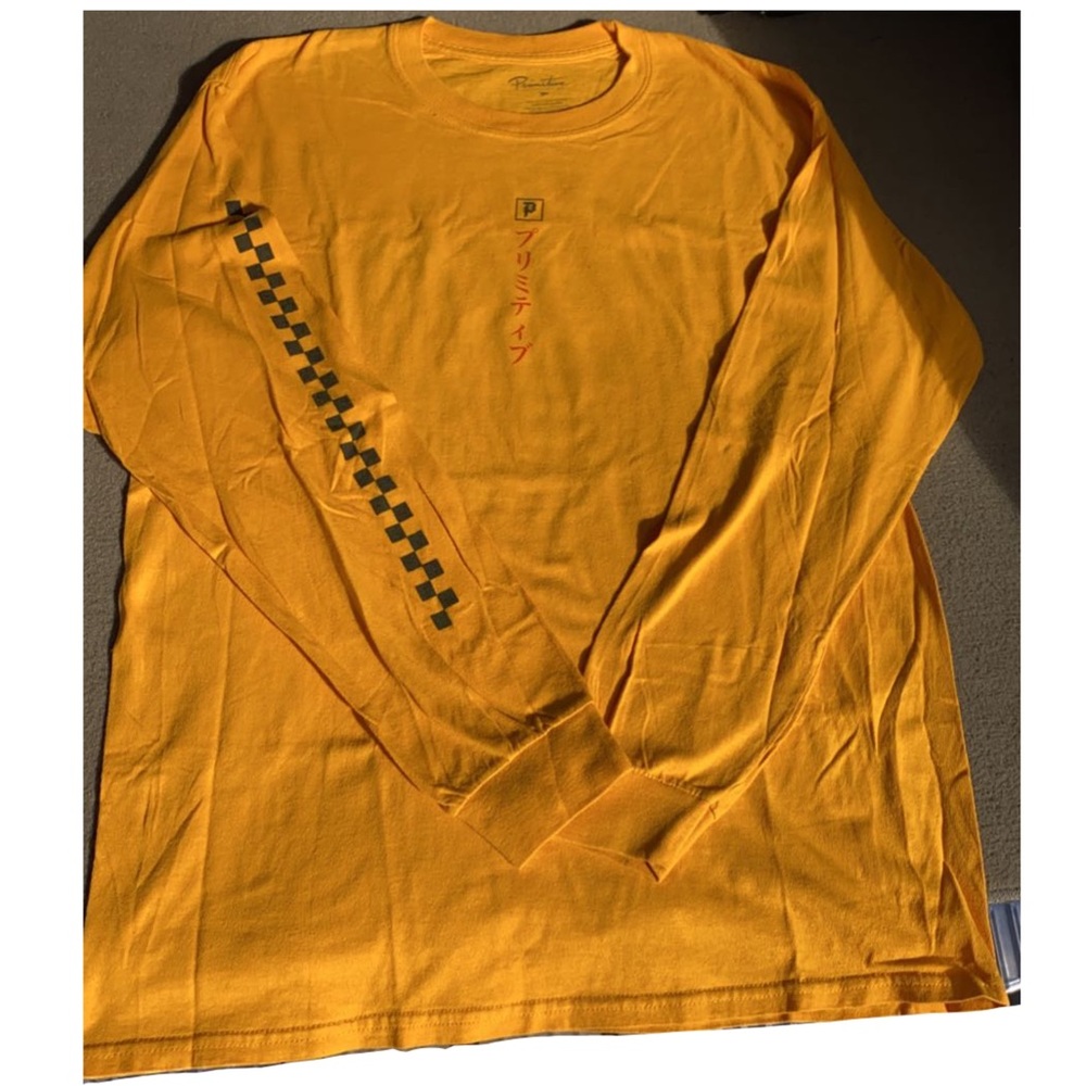 Primitive Skateboarding Yellow Long Sleeve Tee